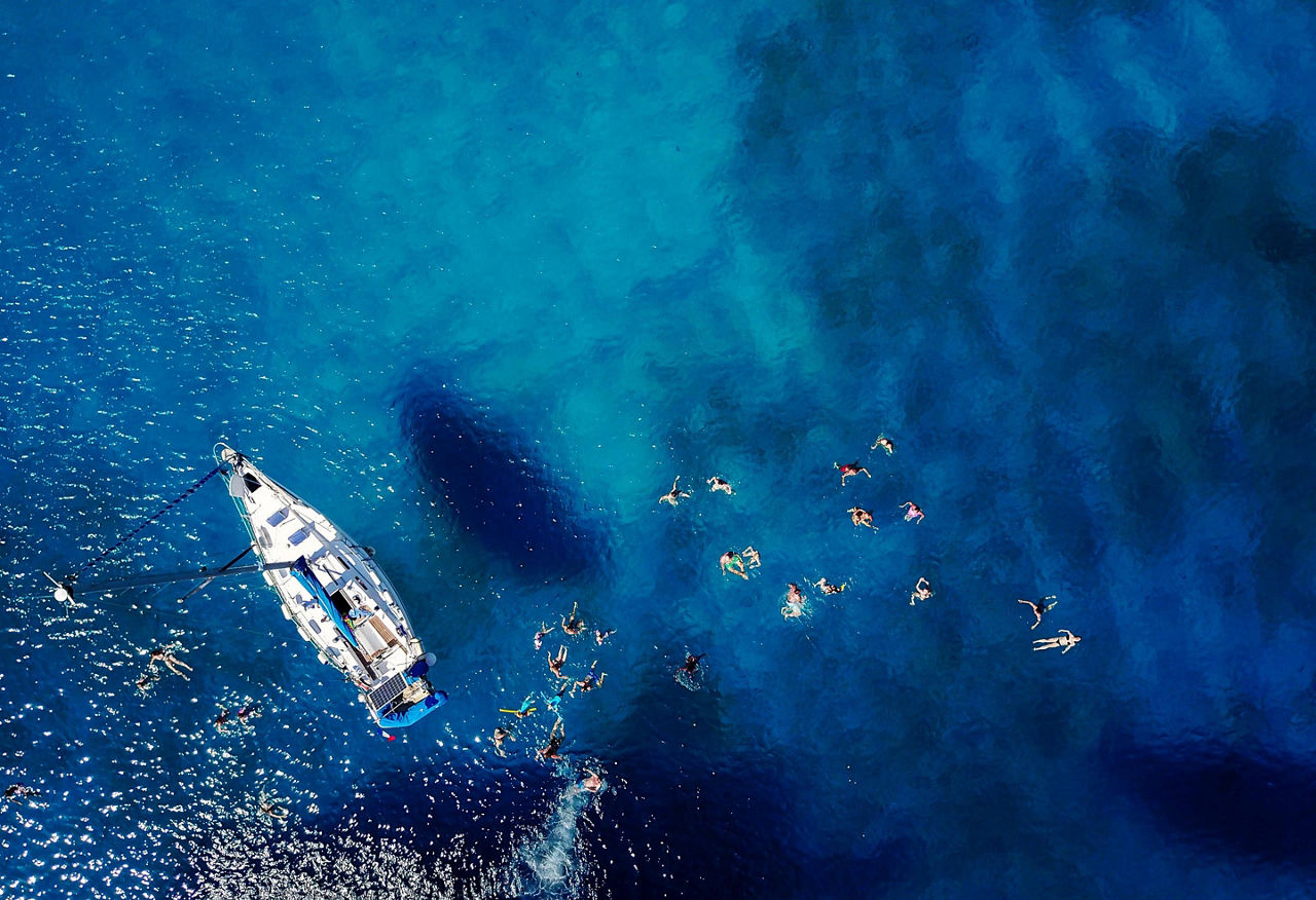 Caribbean Blue Waters and Boat 