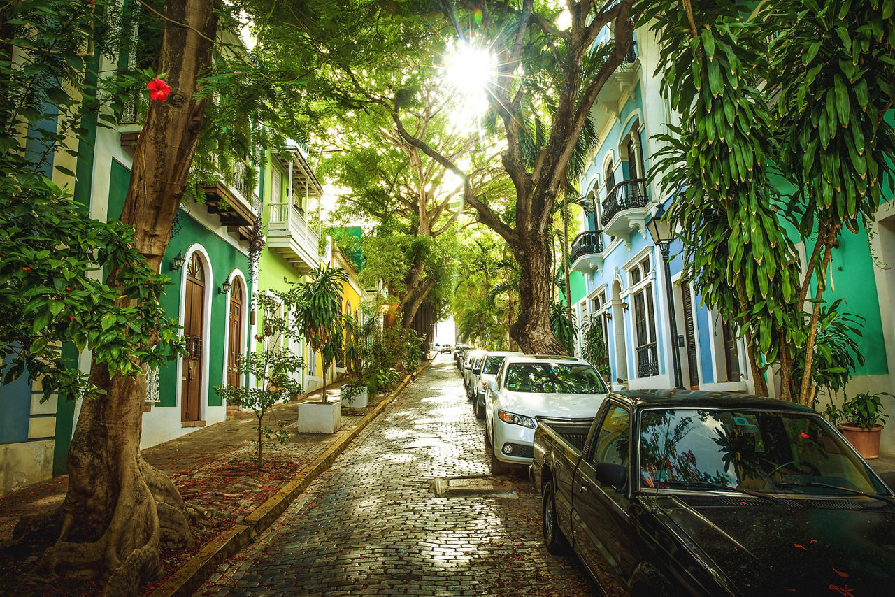 Historic Buildings in Old San Juan, Puerto Rico