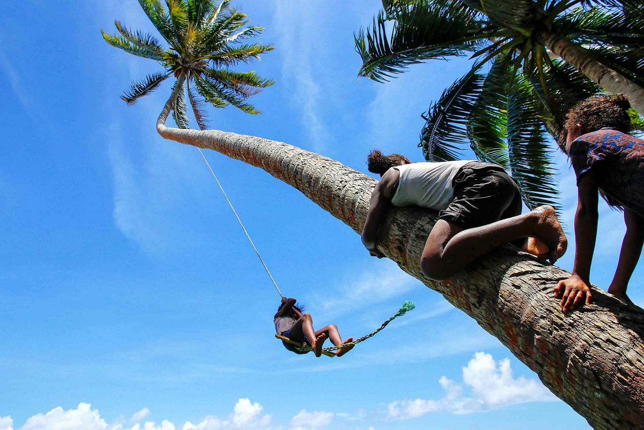 Rope Swing in Fiji, South Pacific Attraction