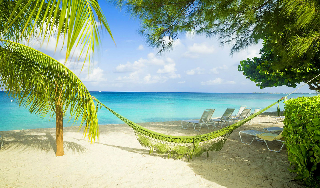 Hammock on Seven Mile Beach in Grand Cayman 