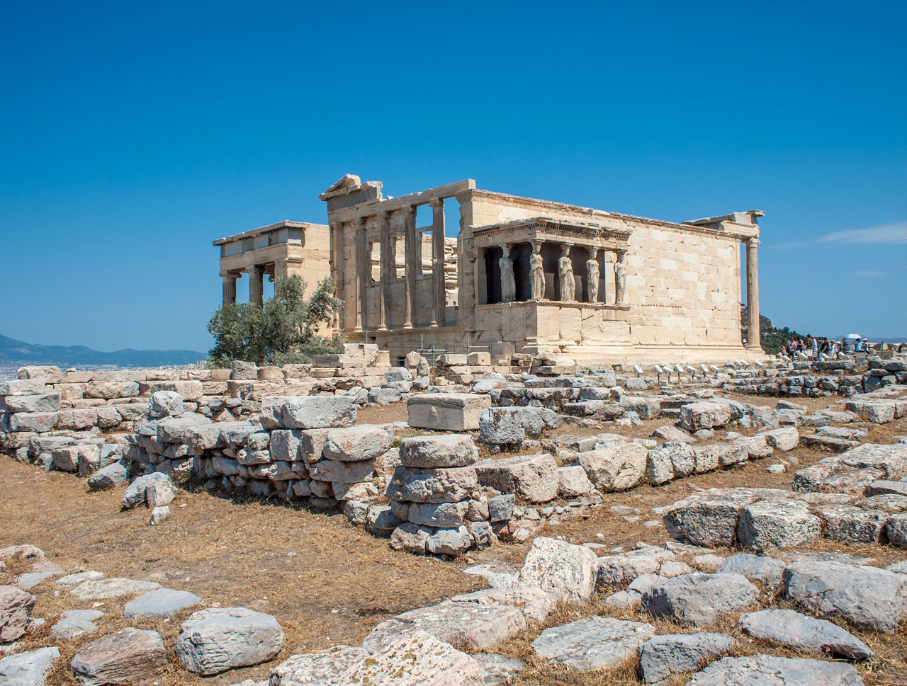 Athens Greece Erechtheum at the Acropolis overview hero