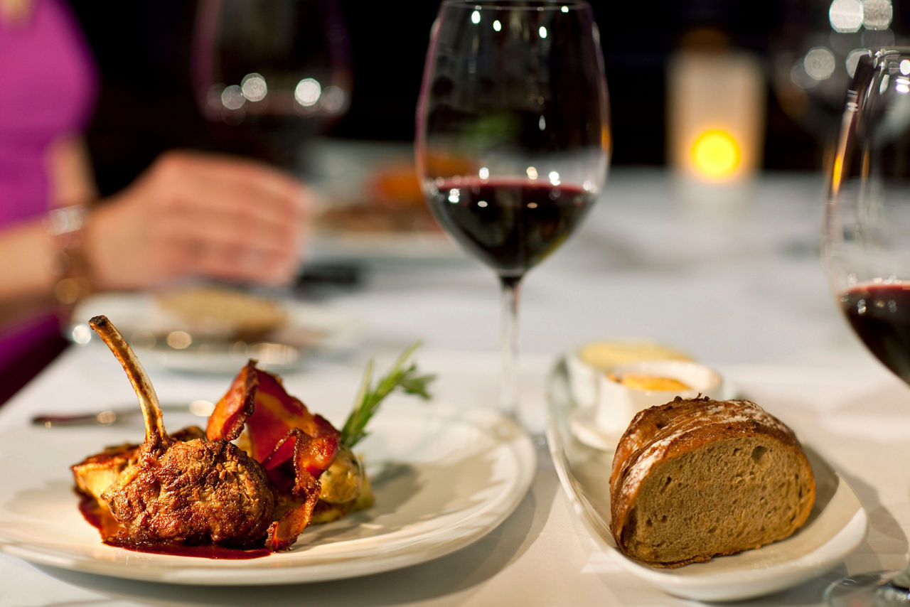 Veal Chop with Red Wine and Bread