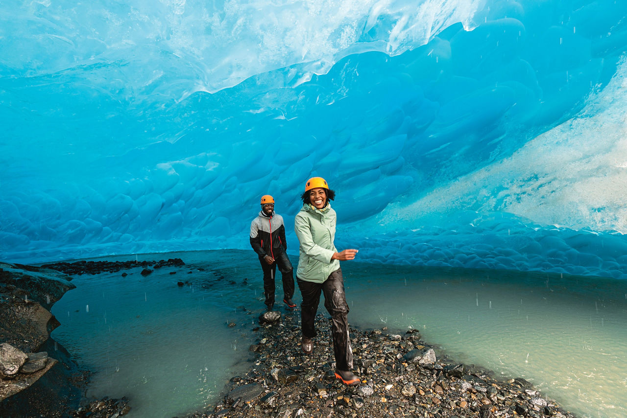 Alaska Juneau Glacier Couple