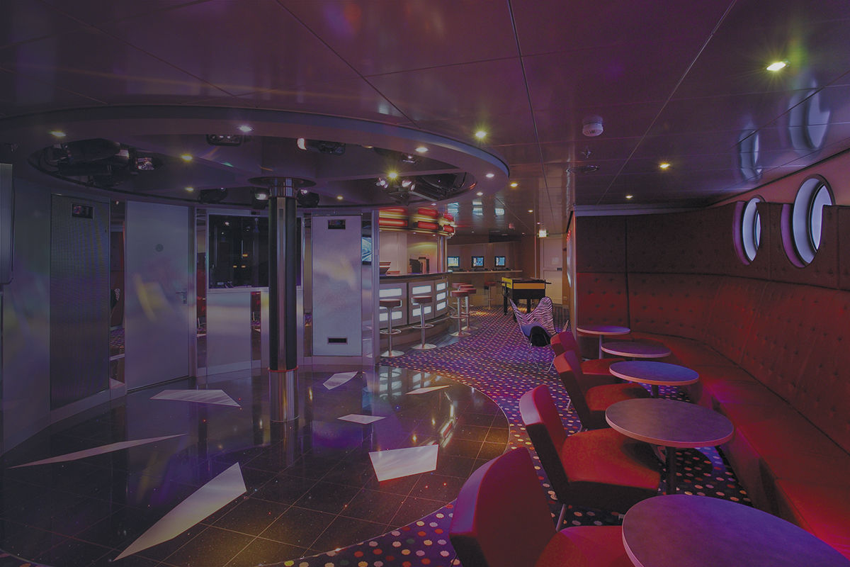 The teen-only nightclub is a favorite thing to do on a cruise for teens.