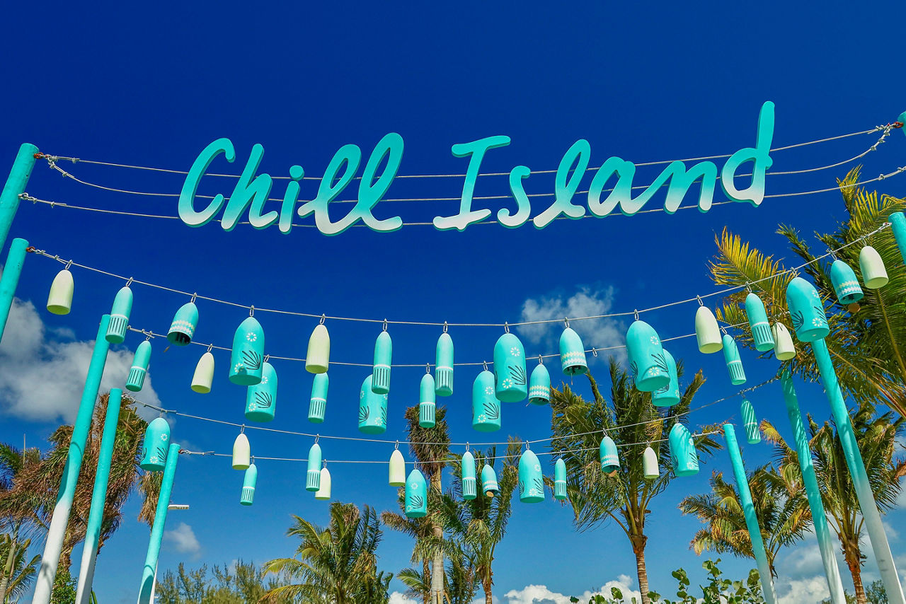 perfect day coco cay chill island sign