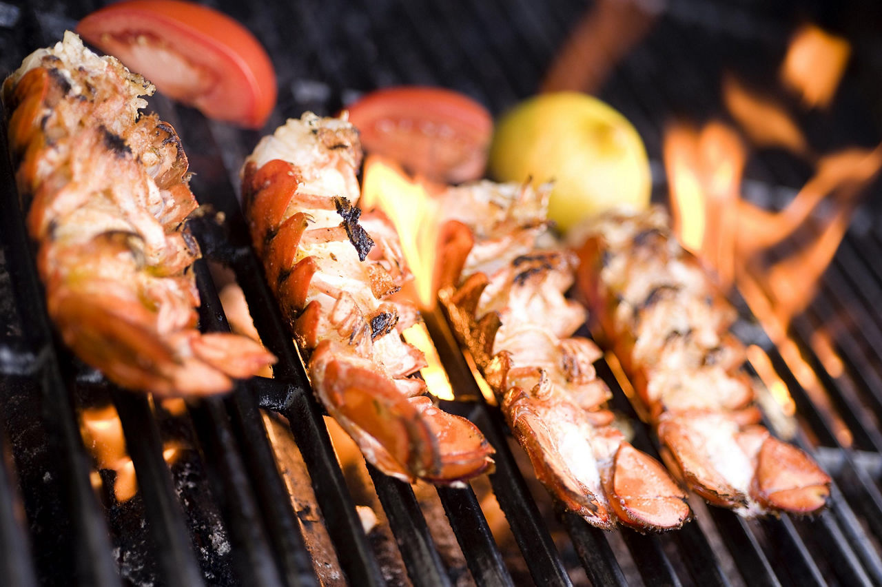 St. Maarten Roadside BBQ Lobster