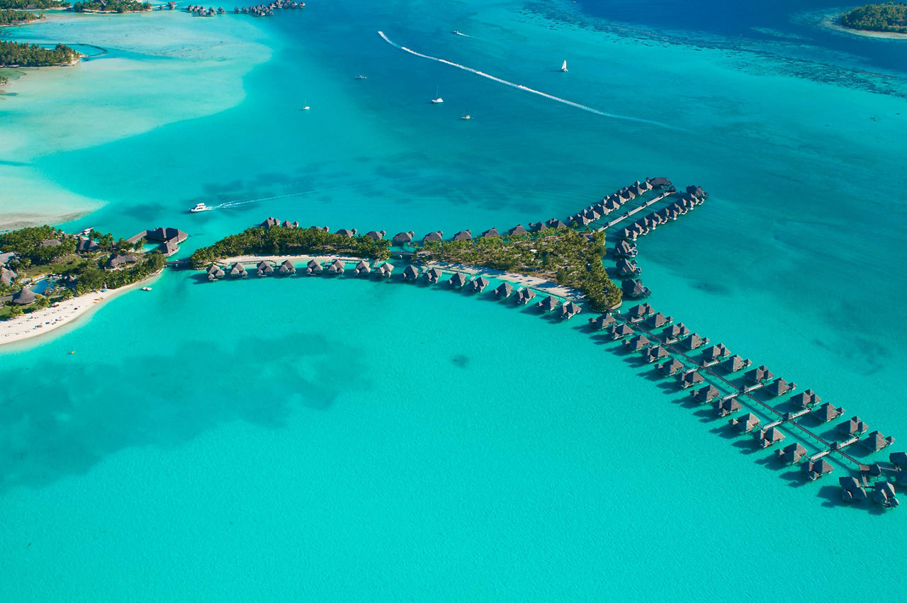 Water Bungalows in the South Pacific 