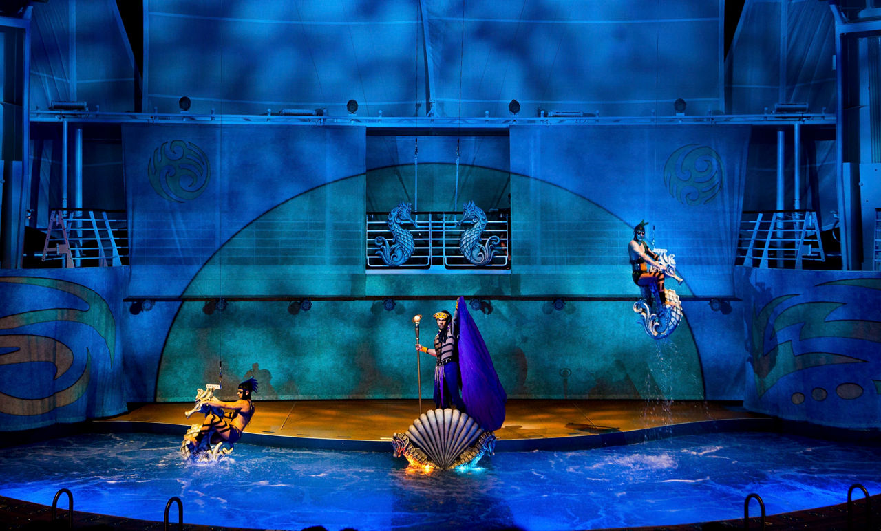 Oceanaria Cruise Show Performers on Stage Adventure of the Seas