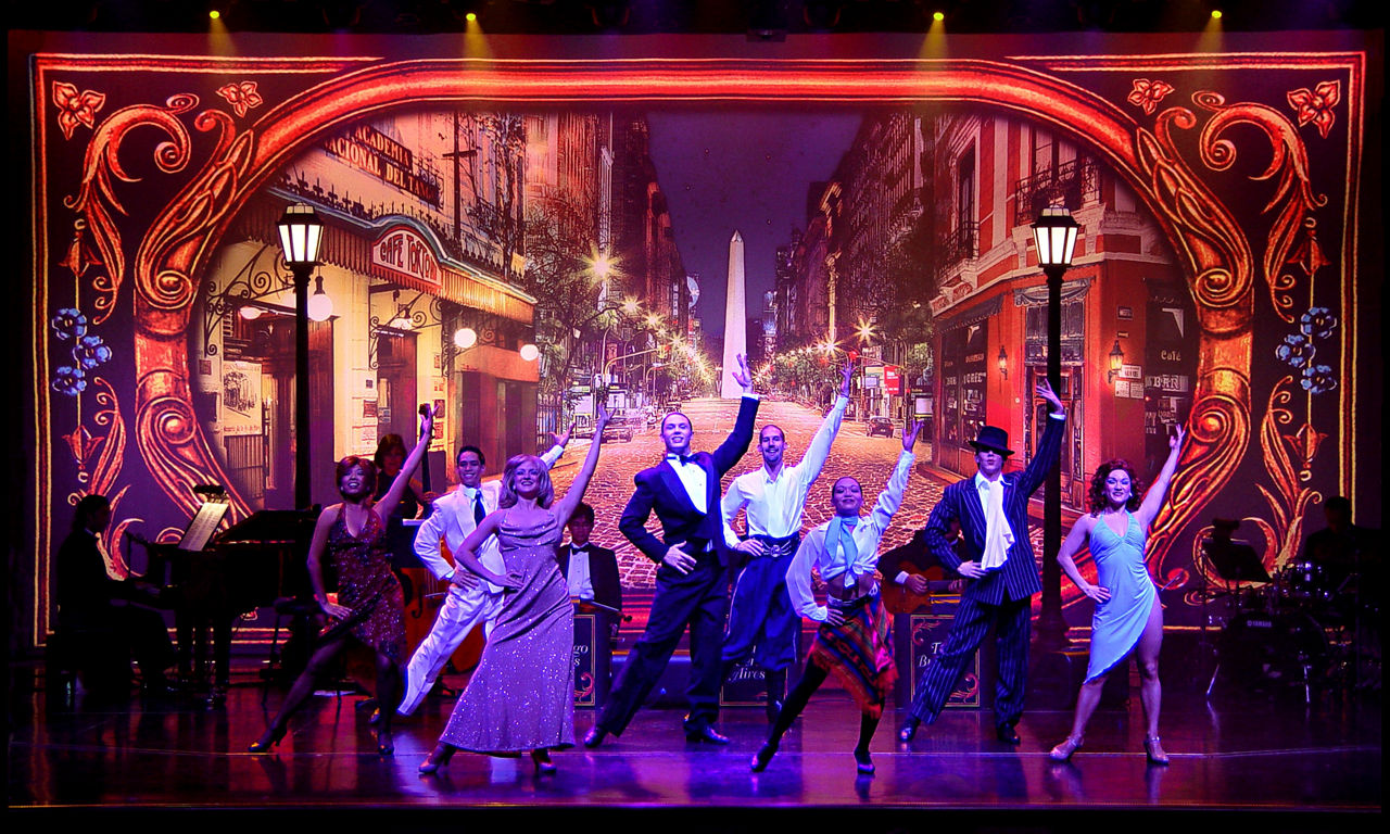 Tango Buenos Aires Cruise Show, Performers on  stage dancing, Jewel of the Seas