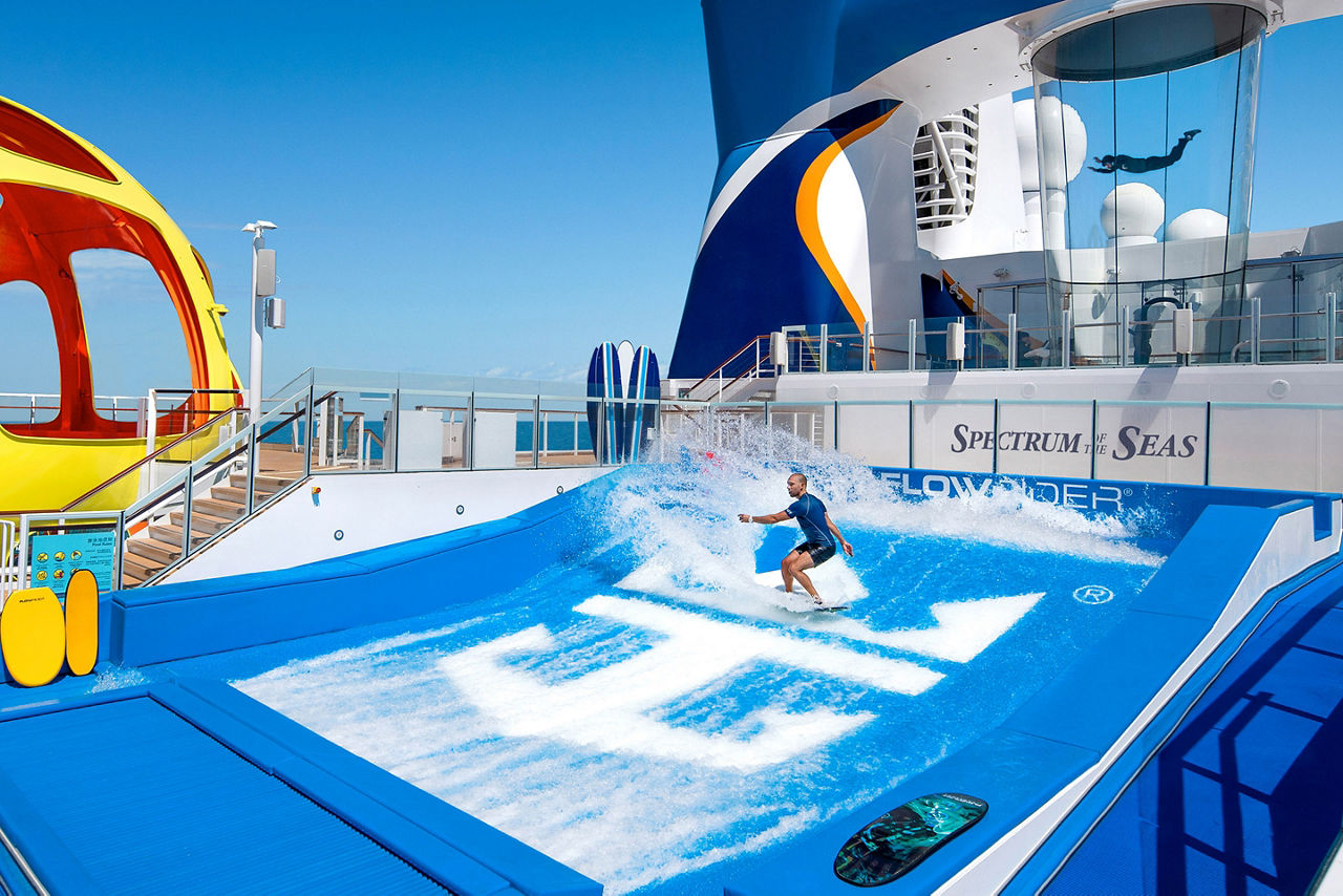 Spectrum of the Seas Flowrider, Skypad, and Ripcord Activities