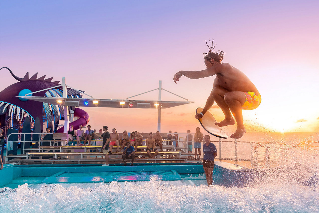 Harmony of the Seas Flowrider at Sunset