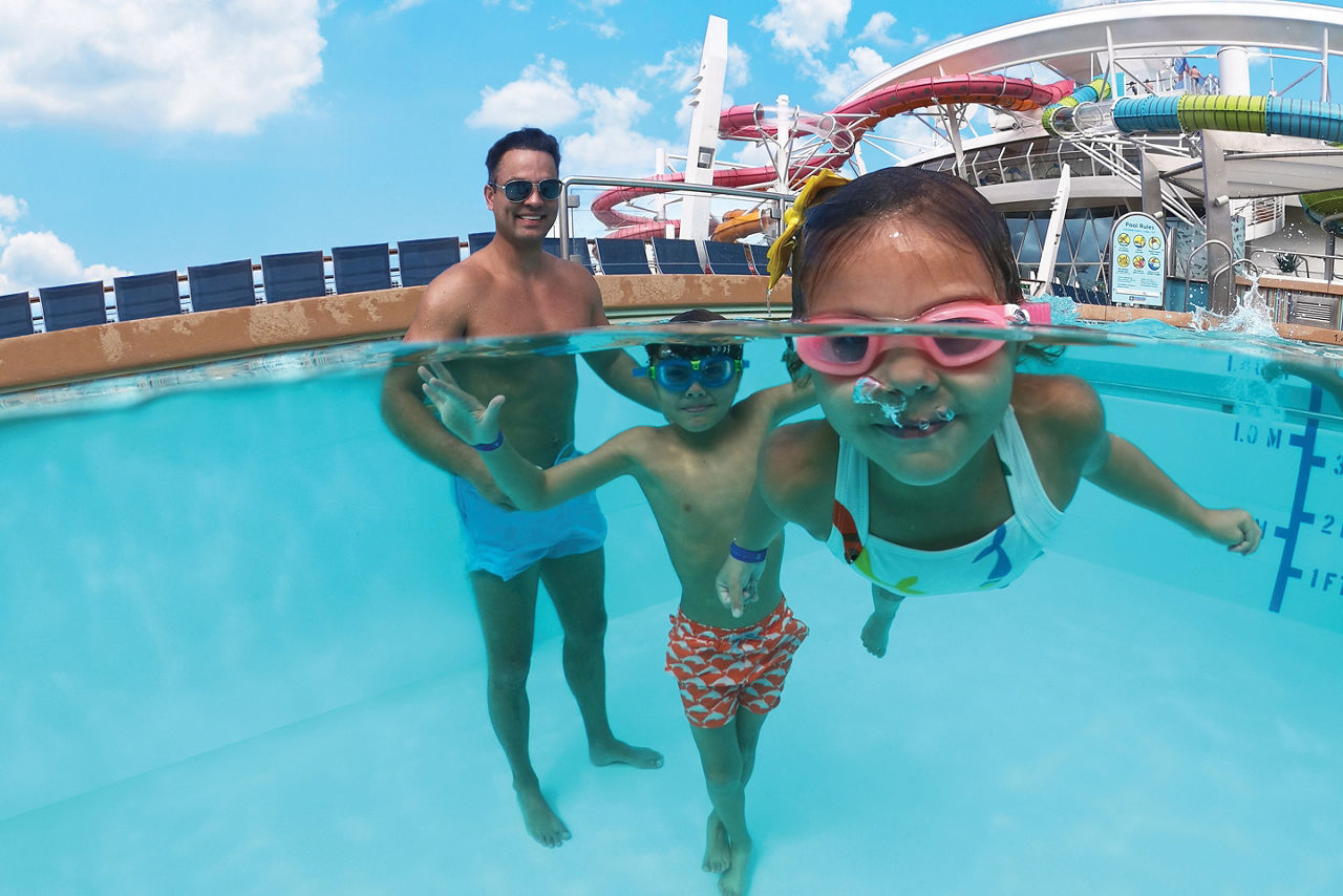 Family Enjoying the Pool