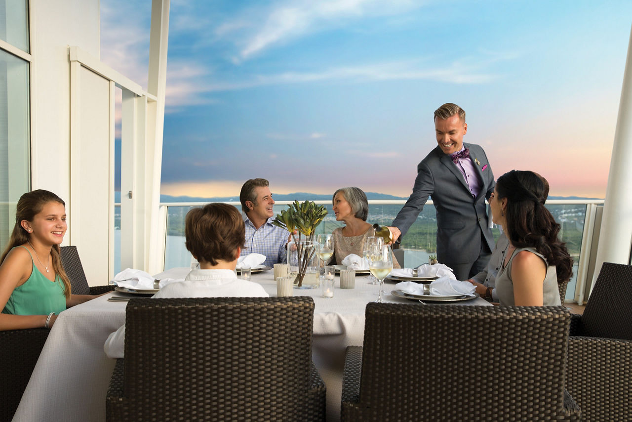 Royal Suite Genie Serving Breakfast for Family