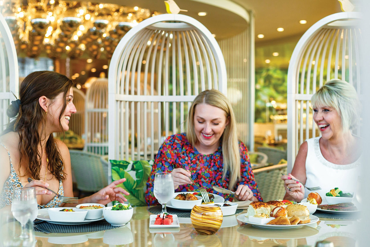 Solarium Bistro Friends Enjoying Lunch 