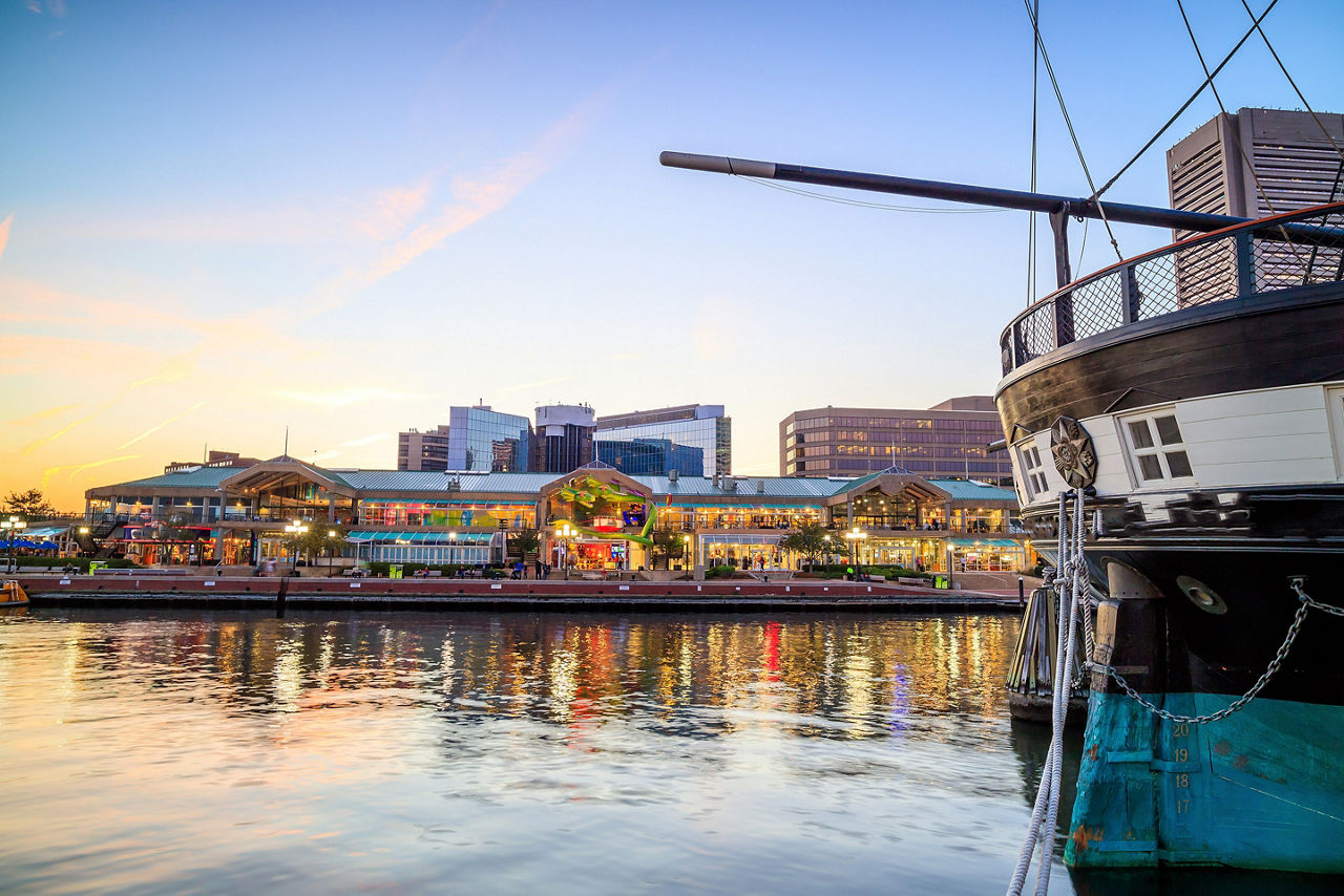 Inner Harbor Downtown Dock Ship, Baltimore, Maryland