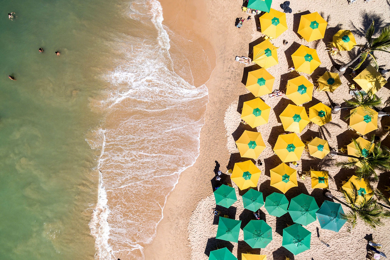 Tropical Beach Aerial View, Banana Coast, Honduras