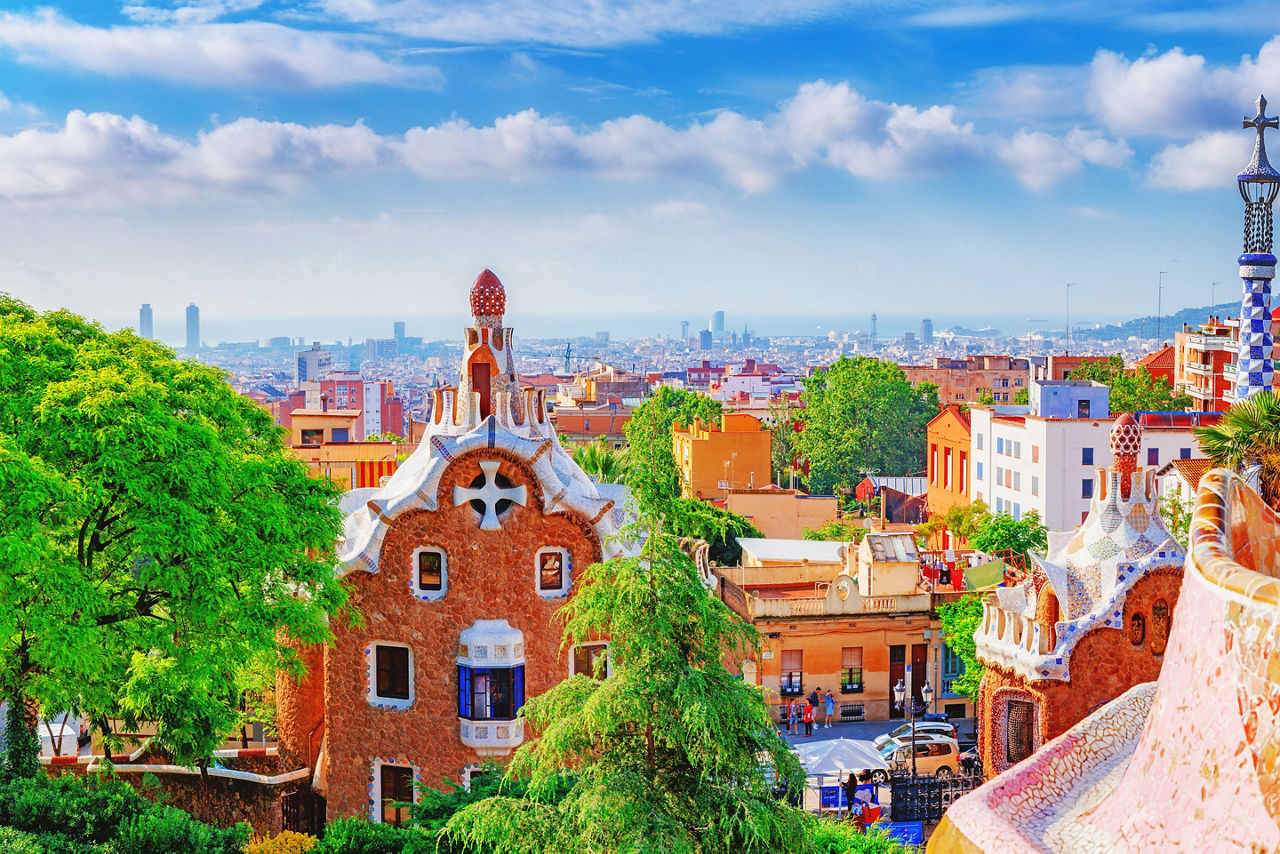 Barcelona, Spain Park Guell Architecture