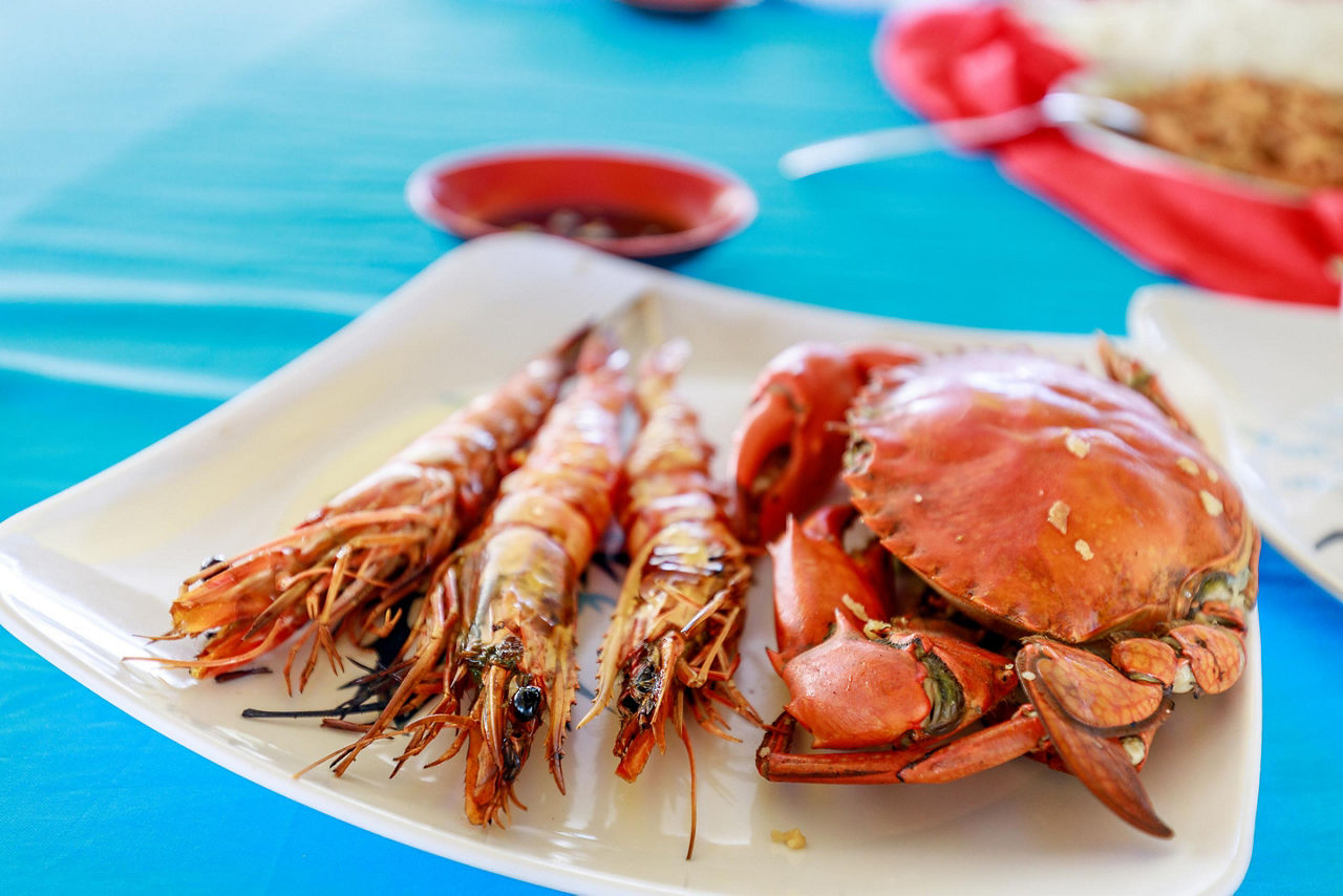 Local seafood cuisine in Boracay