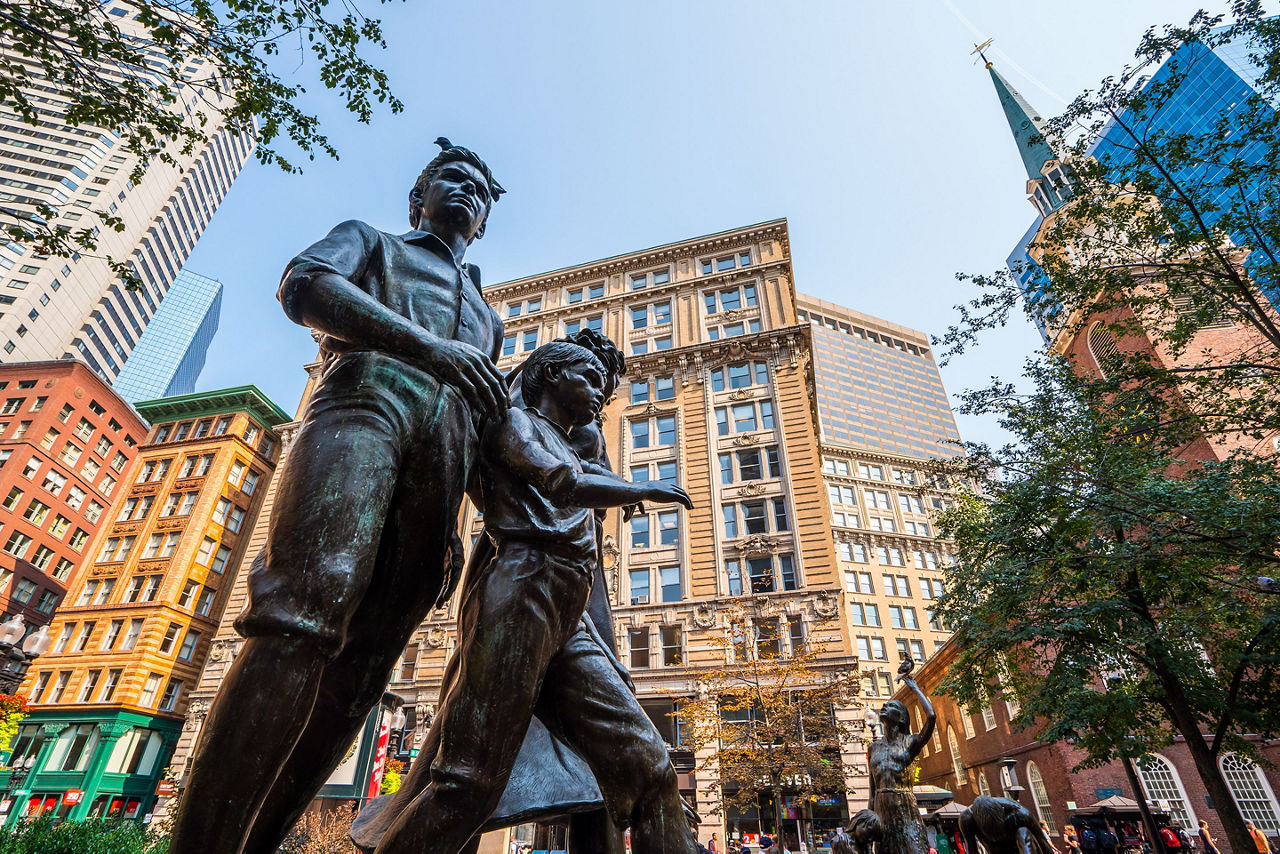 Boston Famine Memorial Historic Downtown, Boston, Massachusetts