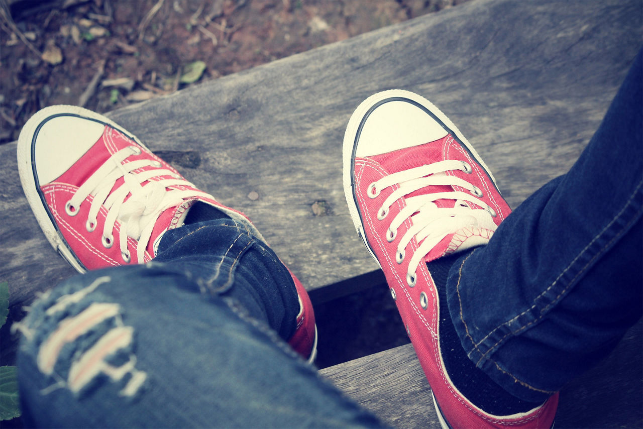 Local Shopping Converse Low Tops, Boston, Massachusetts