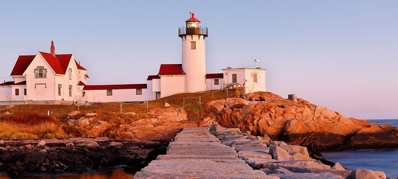 Massachusetts Gloucester Lighthouse Harbor Banner