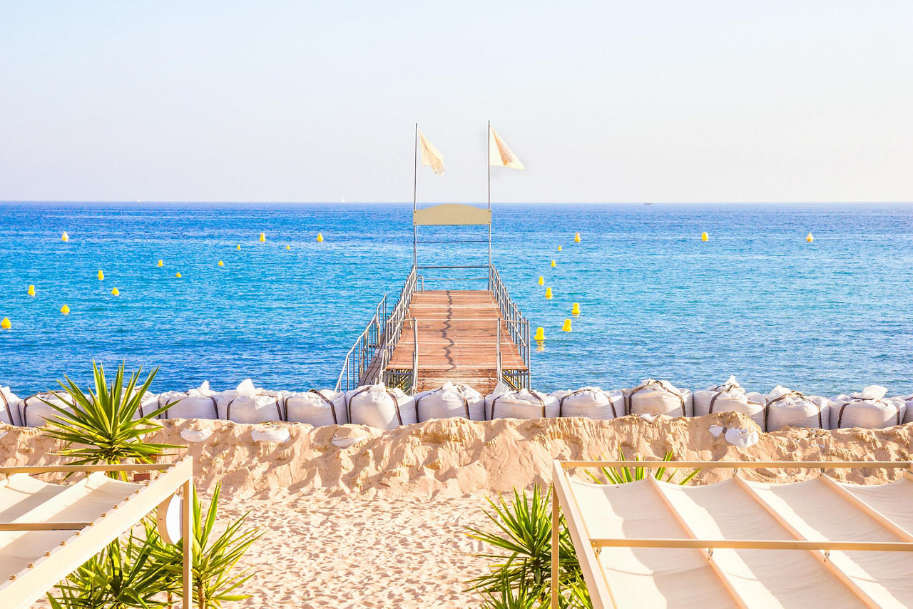 A Pier at a Beach, Cannes, France