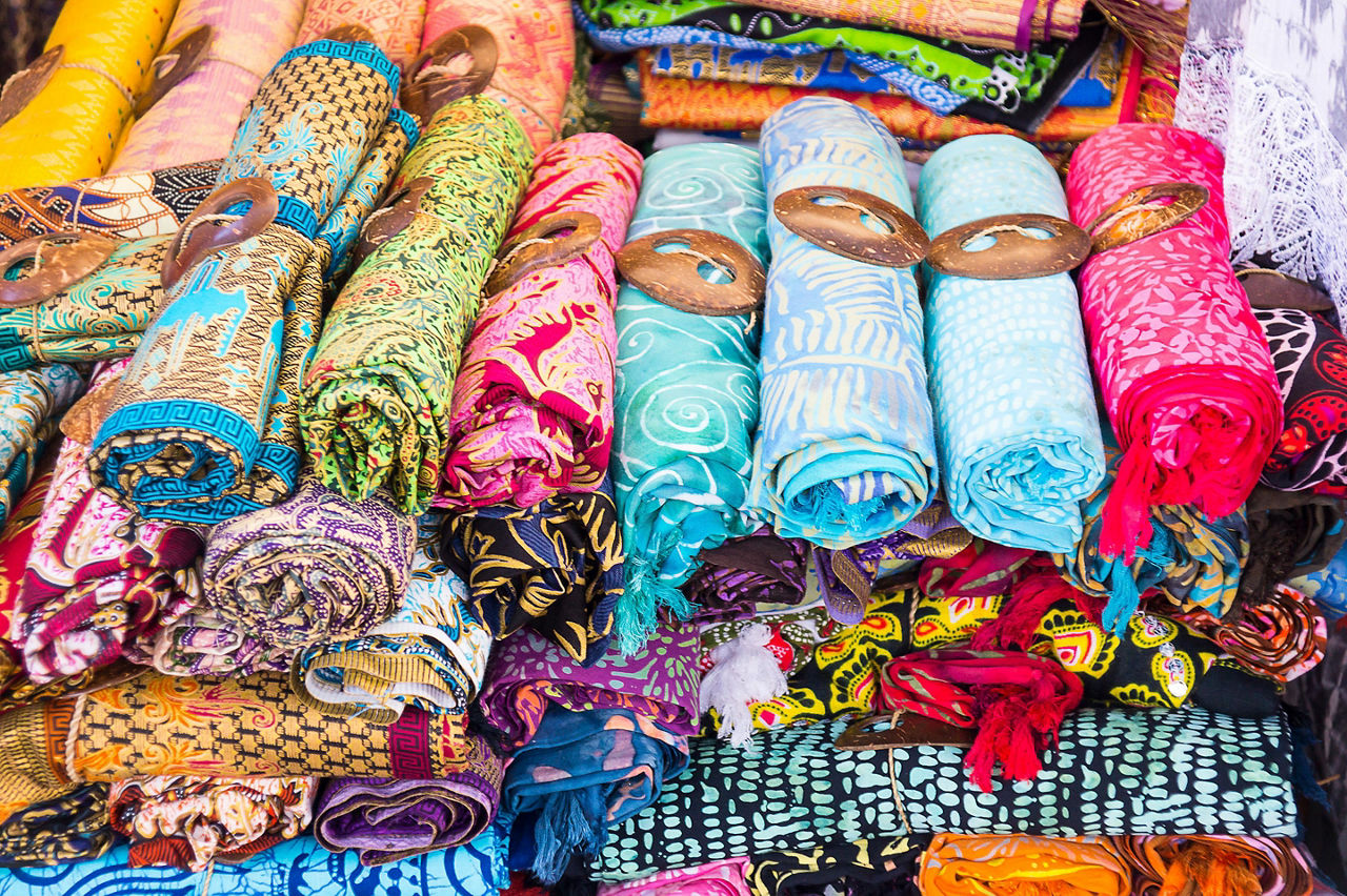 Traditional sarongs sold in Champagne Bay, Vanuatu