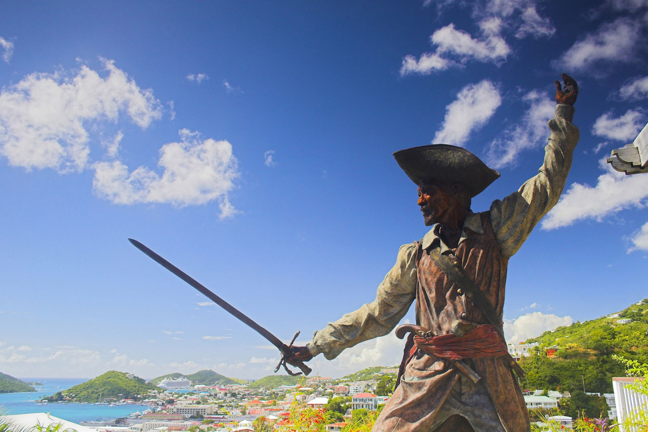 Pirate Blackbeard Statue, Charlotte Amalie St. Thomas 