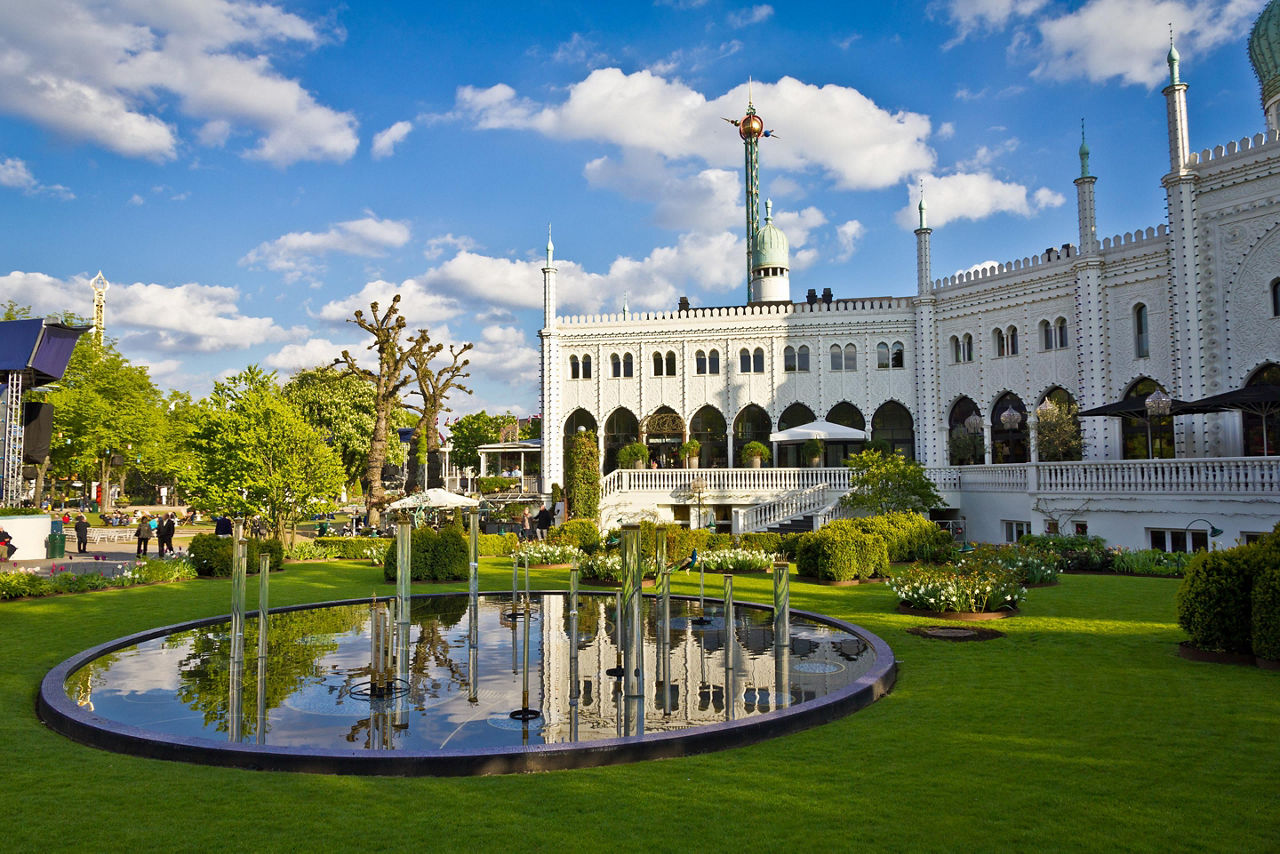 A Moorish Palace in Tivoli Gardens in Copenhagen, Denmark