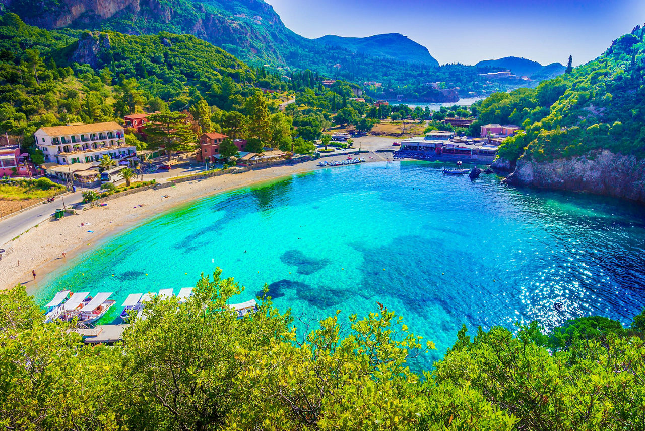 Corfu, Greece, Paleokastritsa Beach