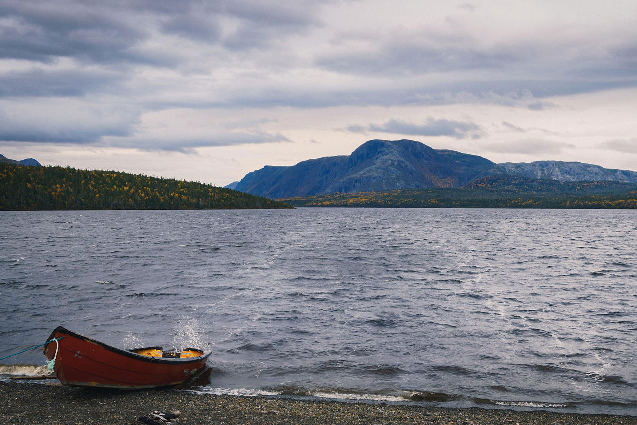 A Small Boat on a Beach, Corner Brook, Newfoundland