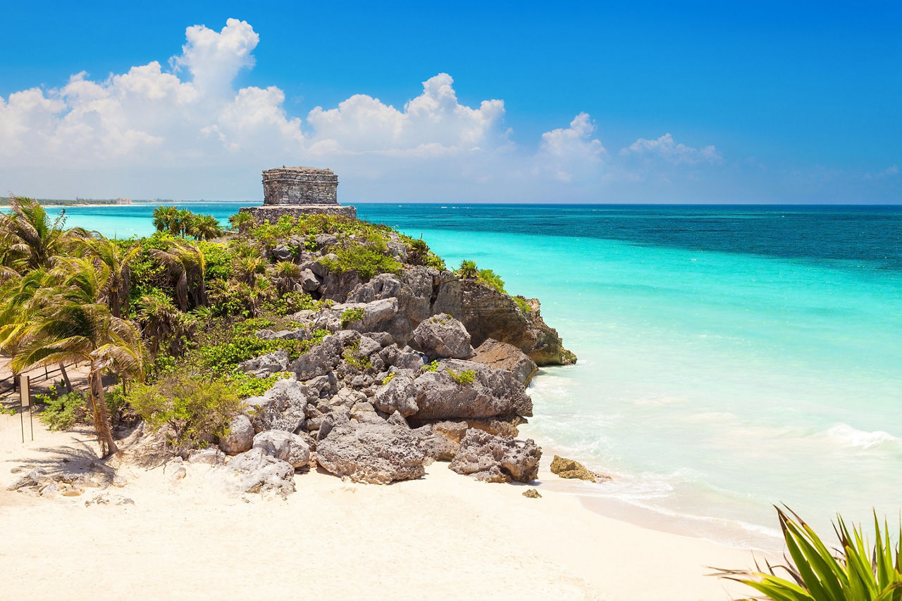 Beach Tulum God of Wind Temple Ruins, Cozumel, Mexico