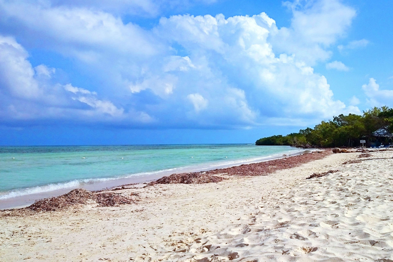 View of Burwood Beach in Falmouth, Jamaica