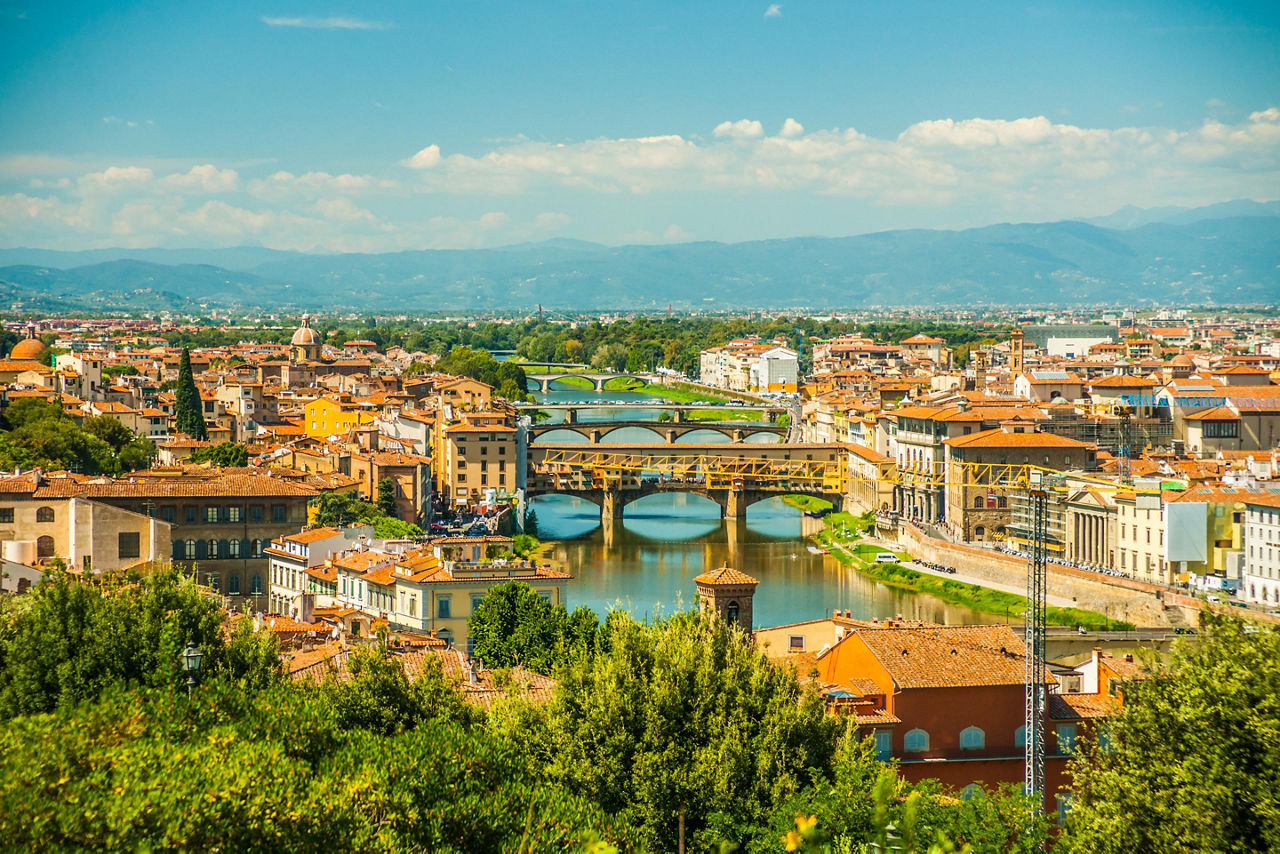 Florence - Pisa, Italy Aerial View