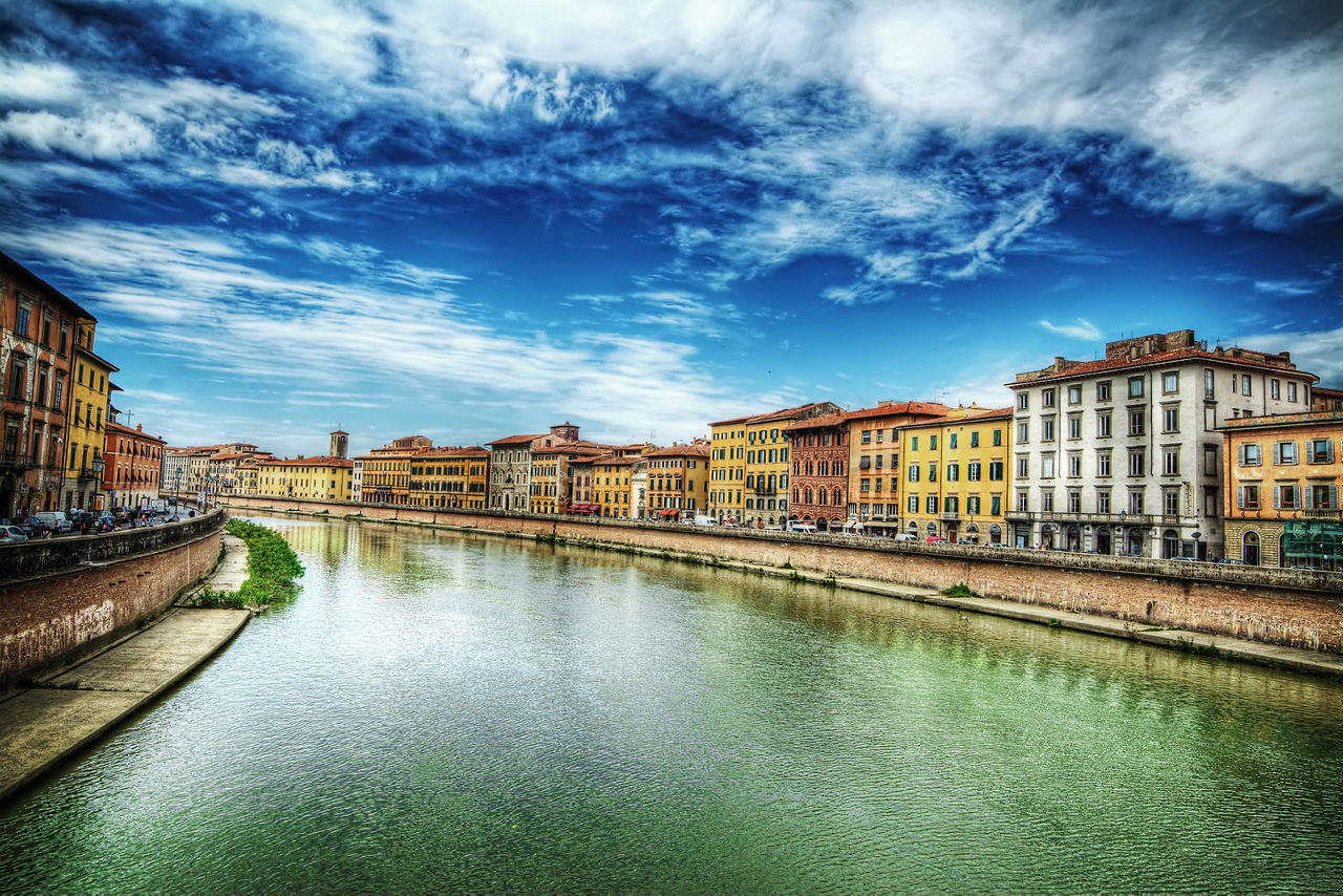 Pisa Lungarno in Pisa, Italy