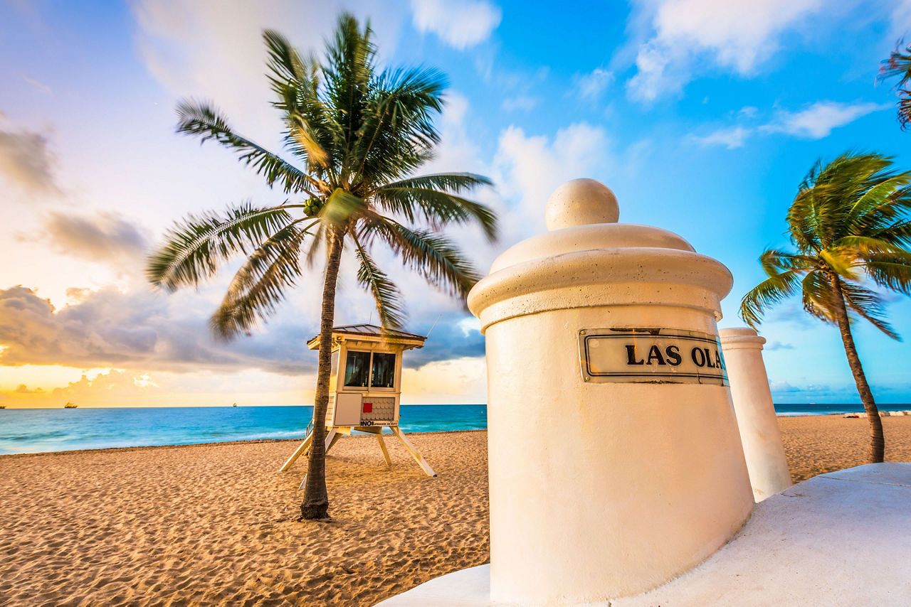 Las Olas beach in Fort Lauderdale, Florida