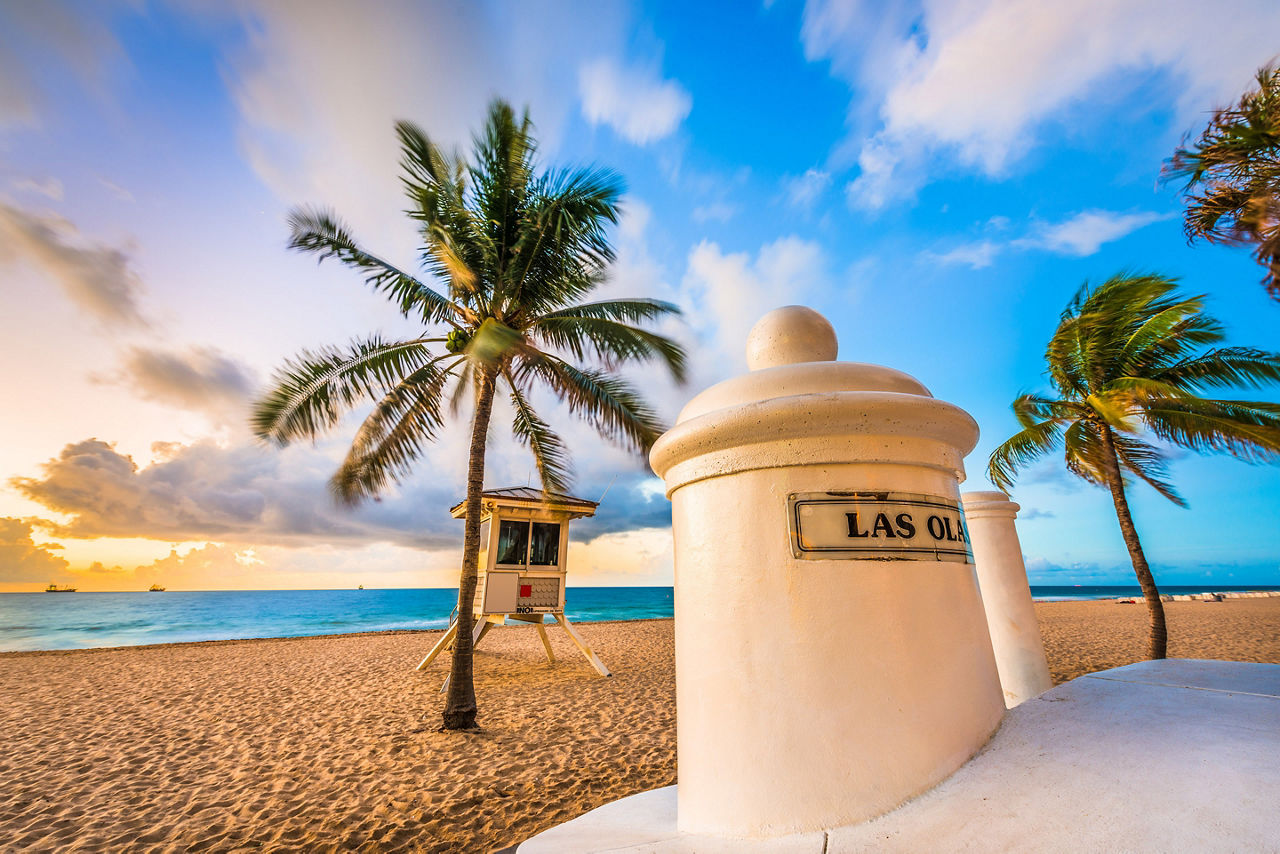 Las Olas Beach During Sunset, Fort Lauderdale, Florida