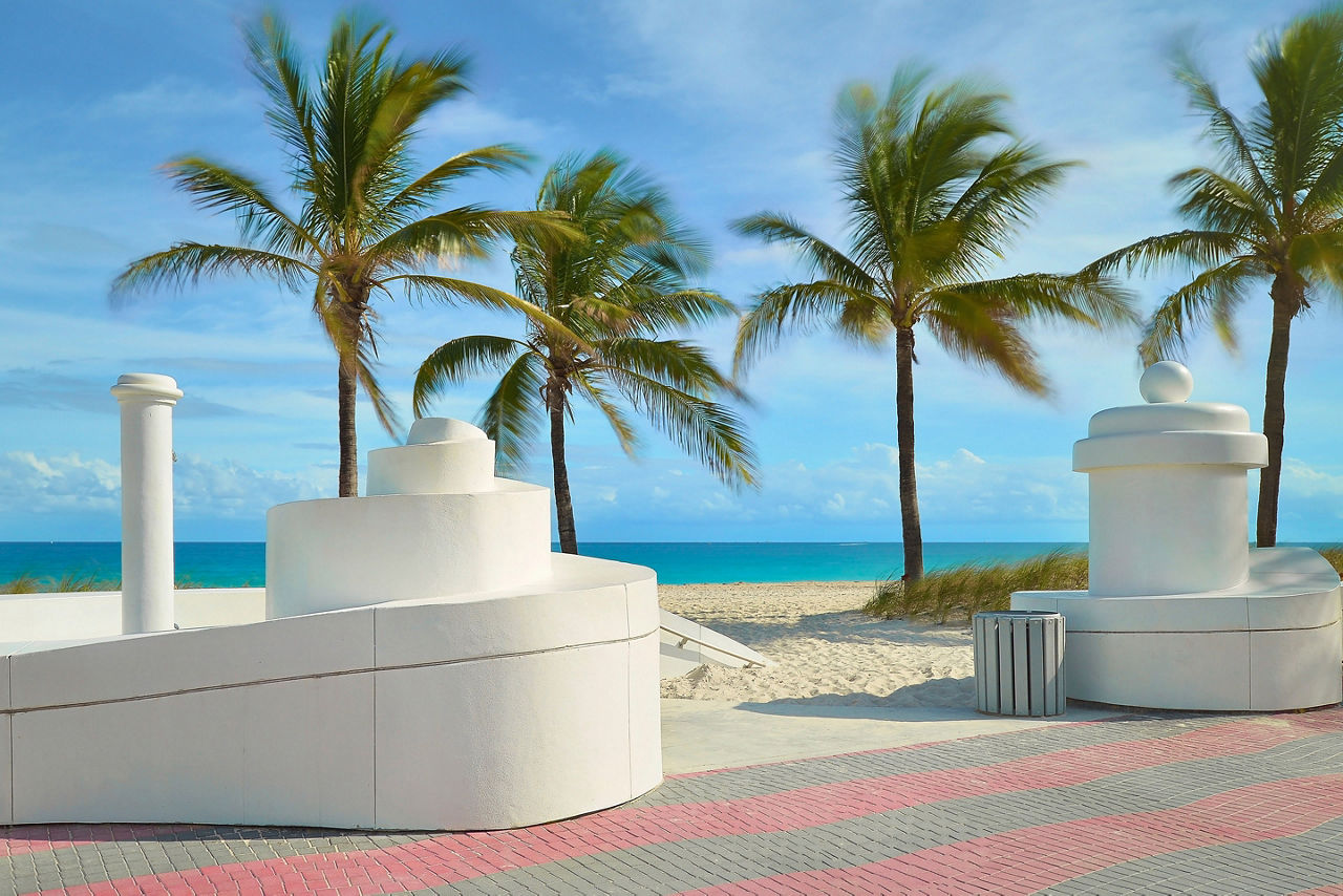 Las Olas Beach on a Sunny Day, Fort Lauderdale, Florida