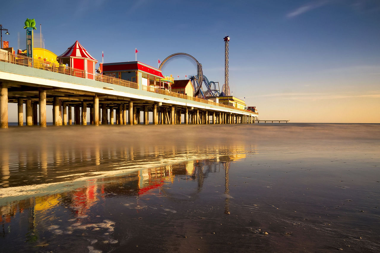 Pleasure Pier Sunrise, Galveston, Texas