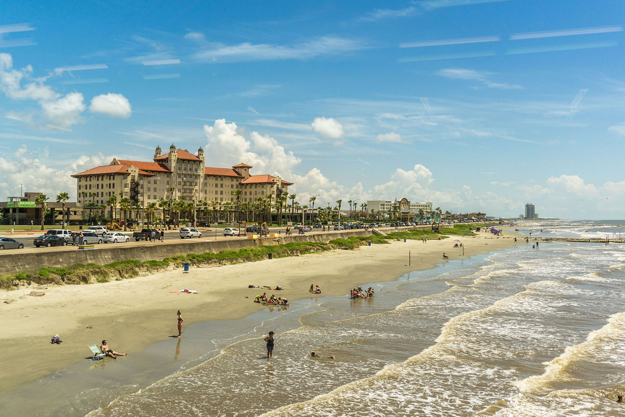 Sunny Day Beach, Galveston, Texas