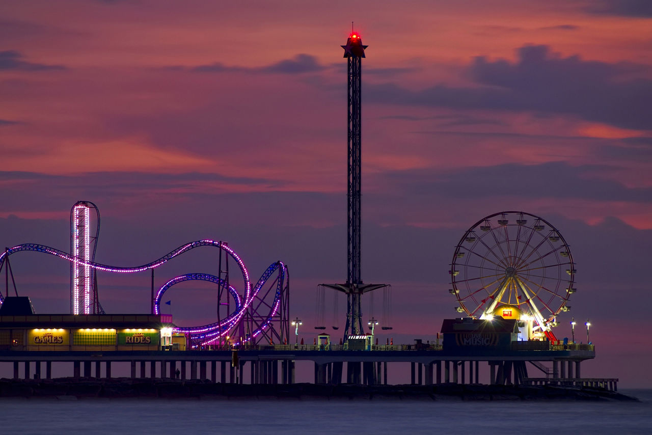 Pleasure Pier in Galveston, Texas.