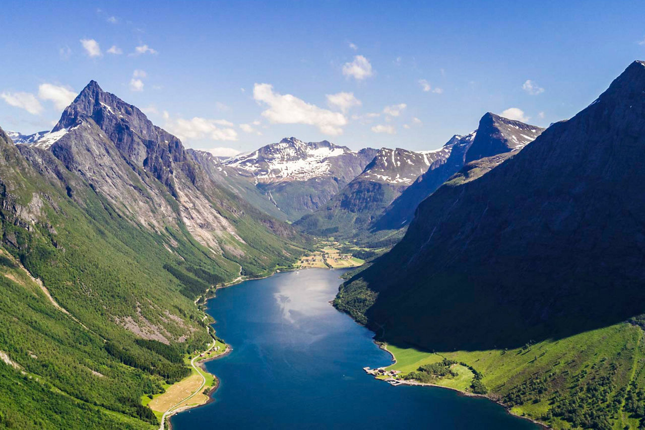 Mountain River during Sunrise, Geiranger, Norway