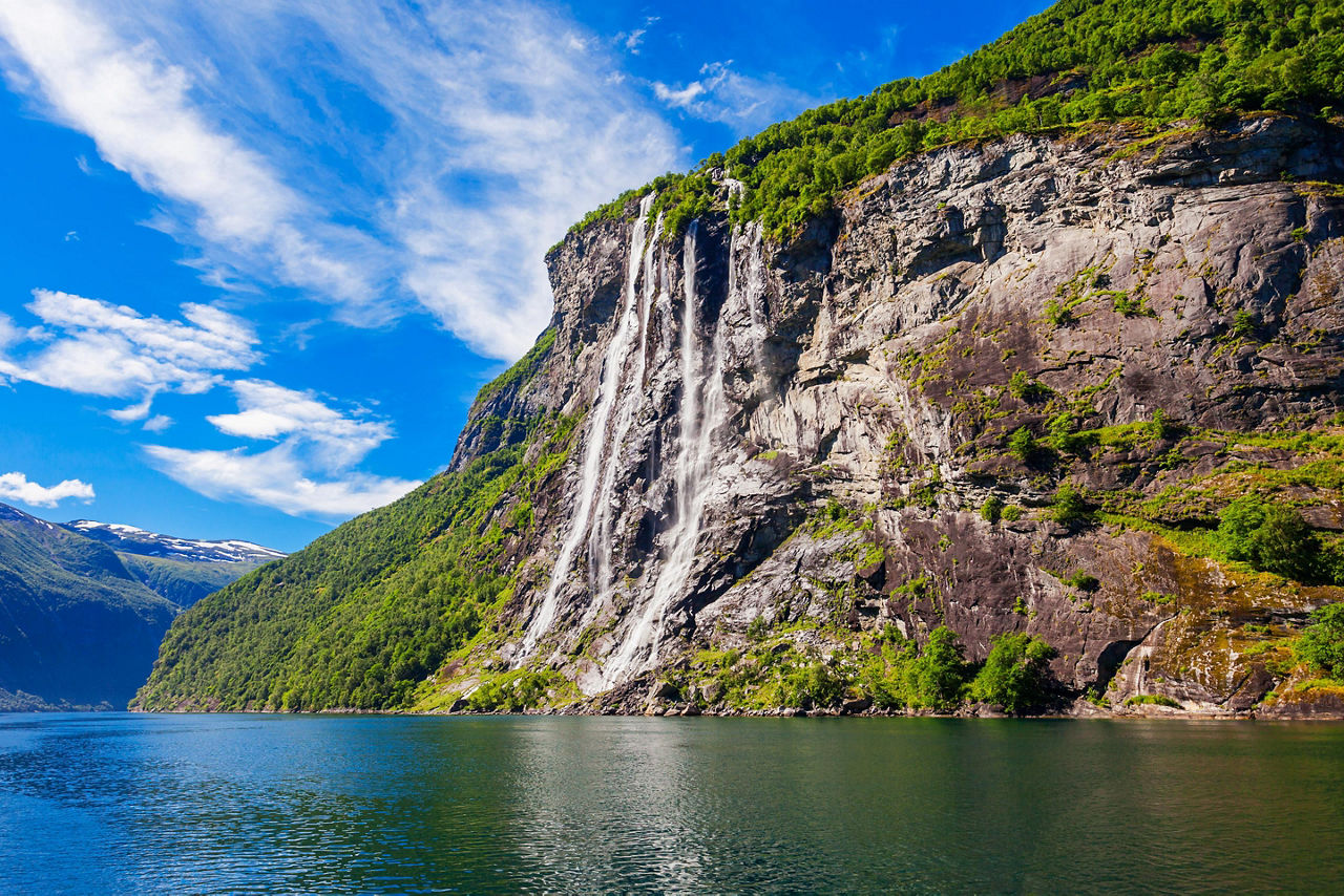 Geiranger, Norway, Seven Sisters Waterfall