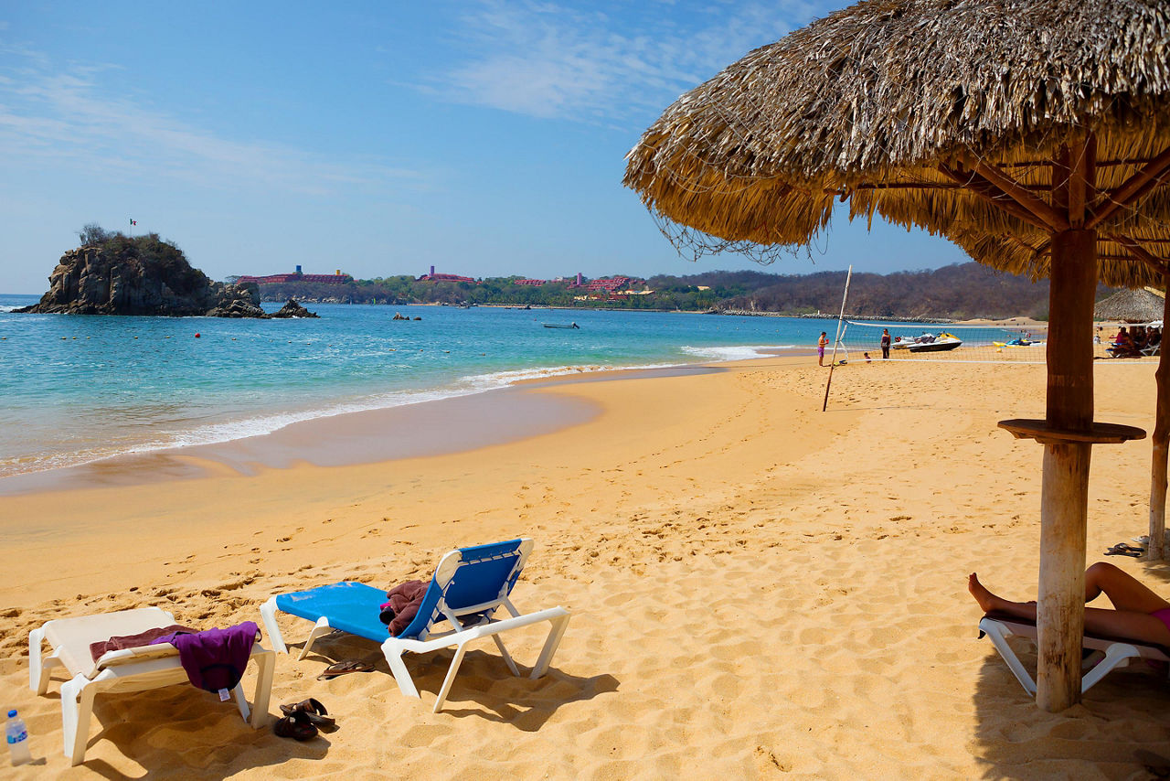 Huatulco, Mexico Tiki Hut Tanning Chairs