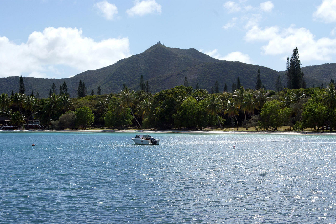 Pic N'ga towering over Isle of Pines, New Caledonia