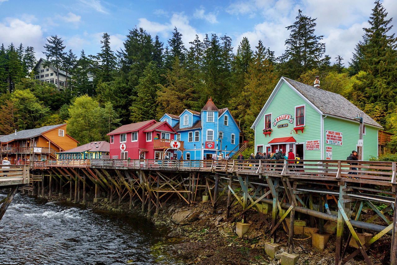 Downtown Lodge Houses Stilts, Ketchikan, Alaska