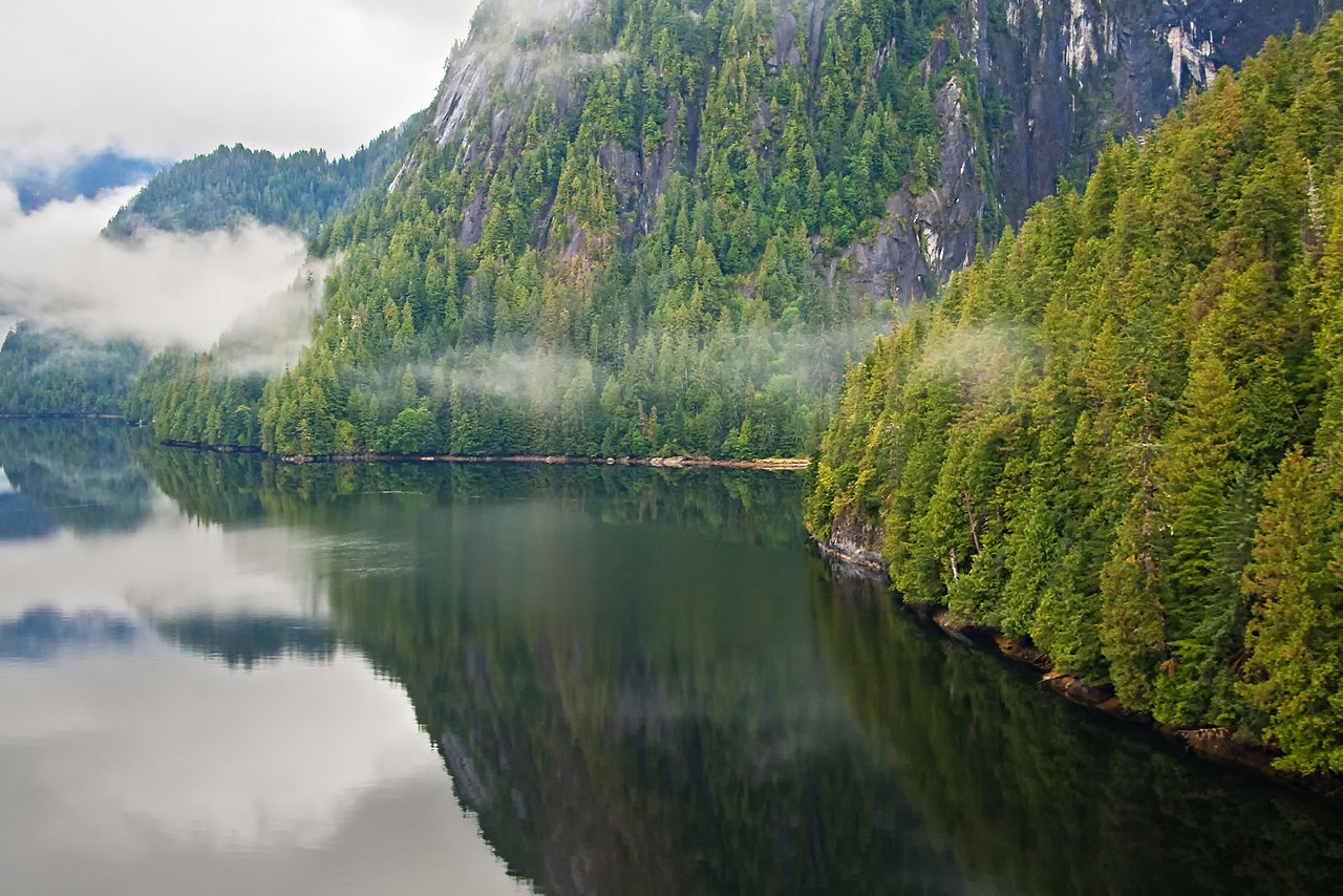 Majestic Body of Water Along the Mountains of Misty Fjords, Ketchikan, Alaska