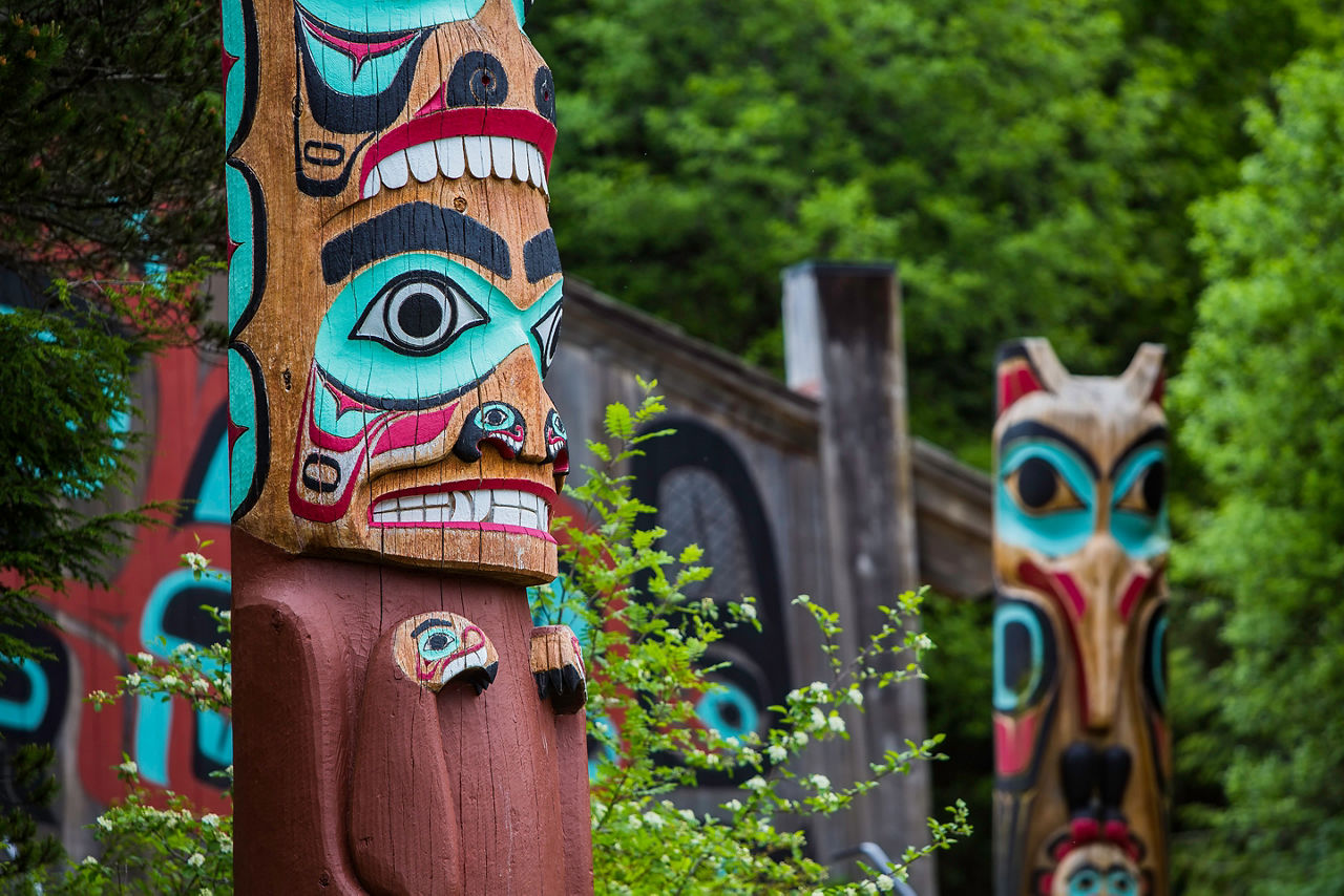 Totem Pole Saxman Village, Ketchikan, Alaska