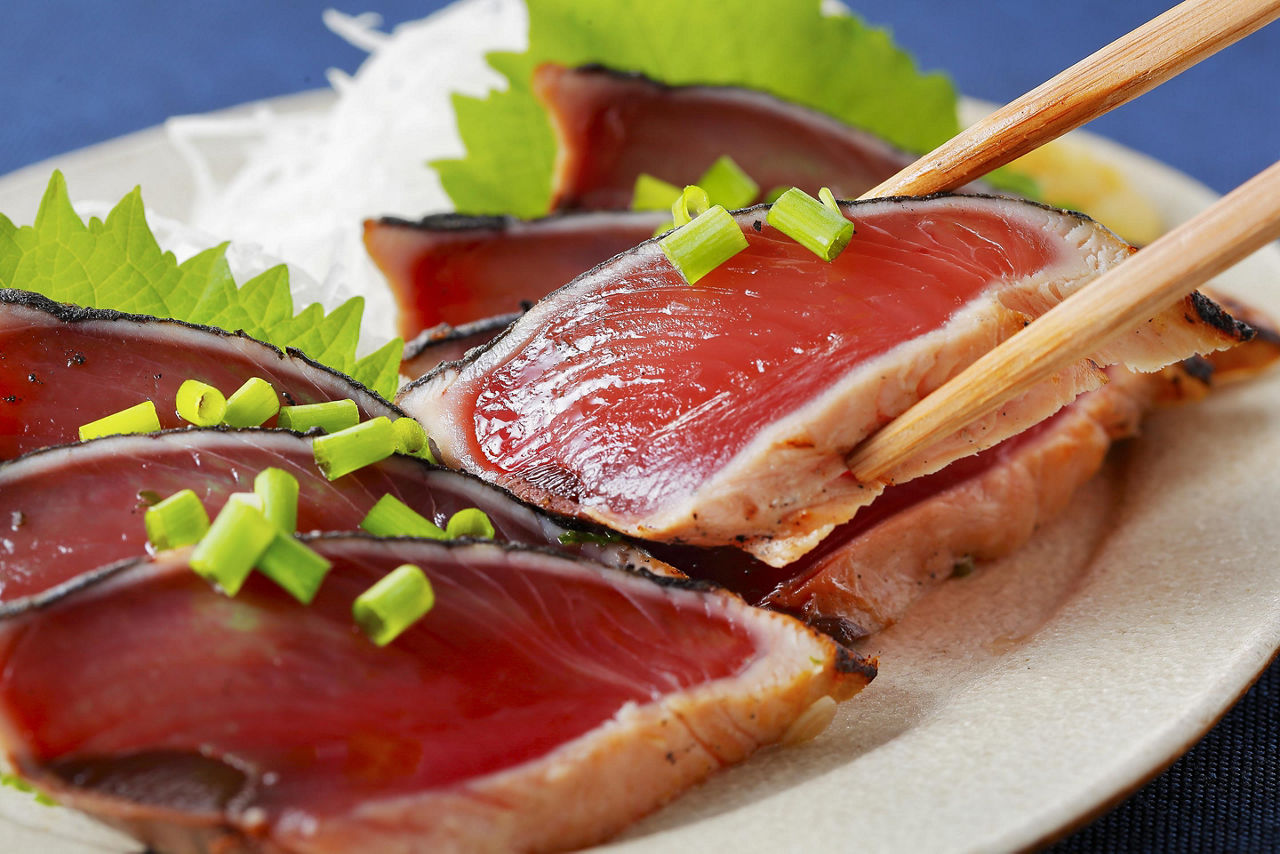 Lightly roasted bochi is a local cuisine in Kochi, Japan