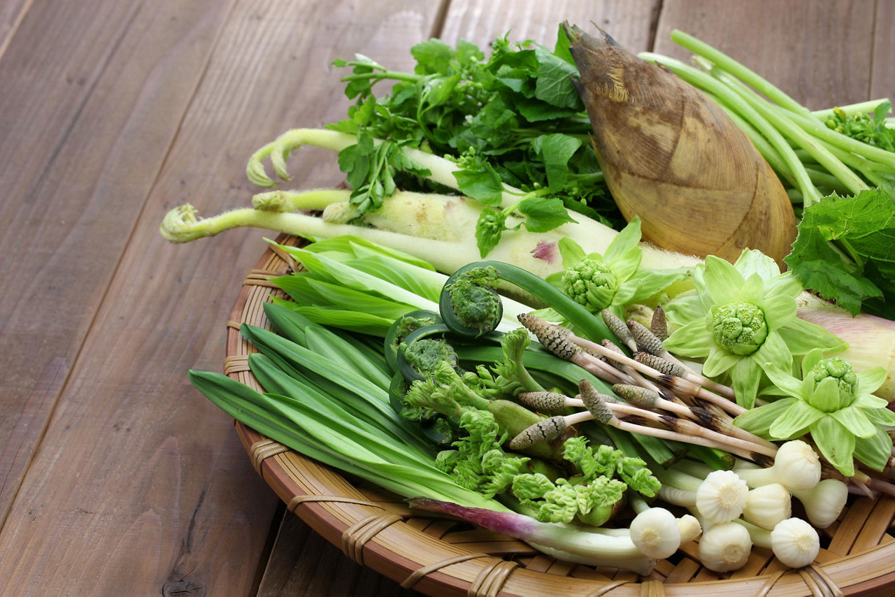 Traditional shojin ryori japanese vegetables